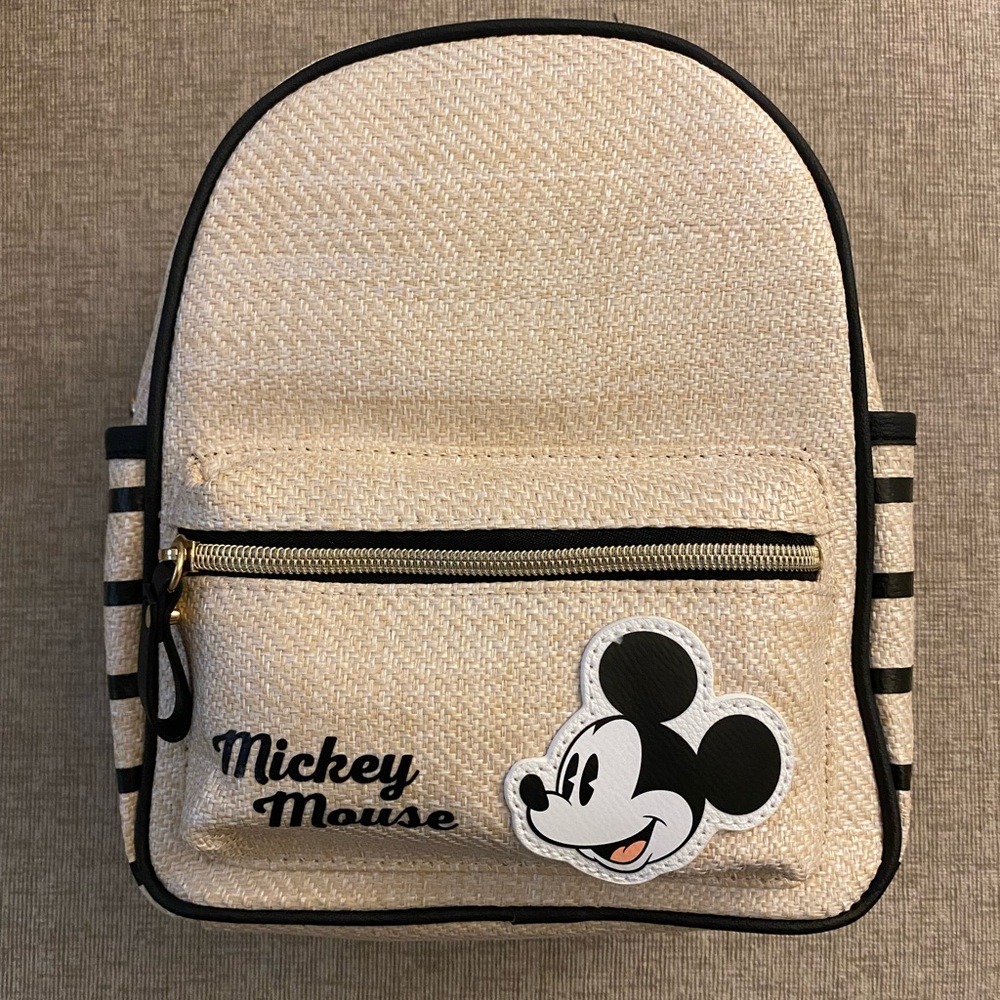 Disney Mickey Mouse Natural Straw Backpack Primark